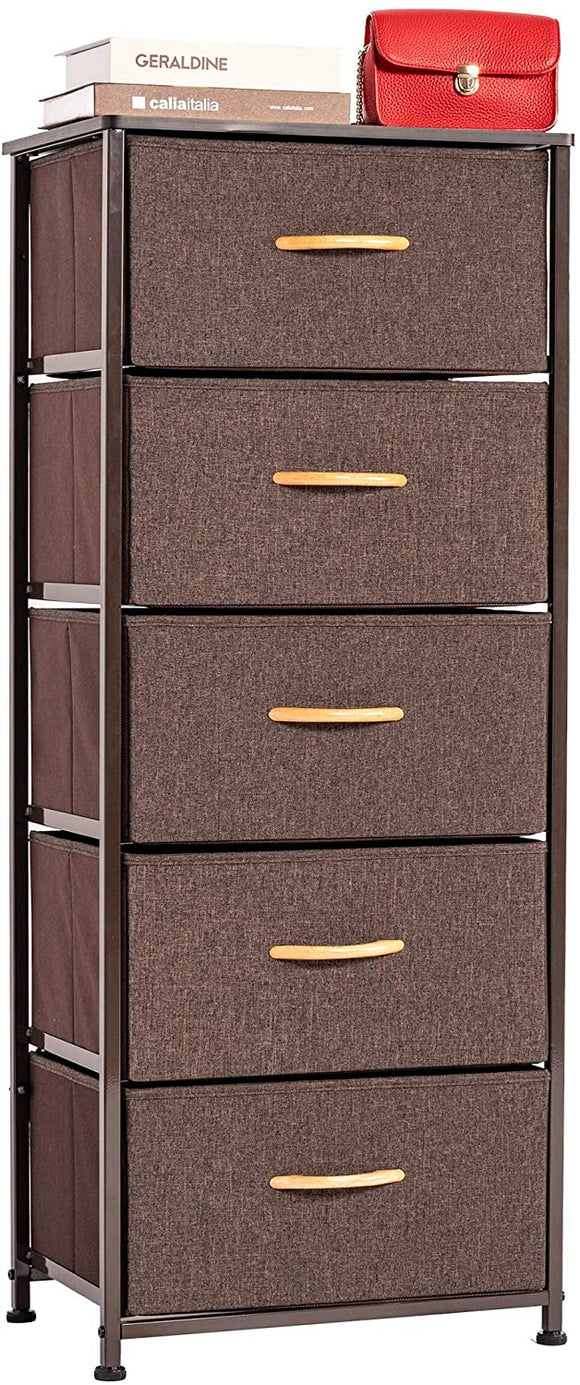 WAYTRIM Vertical Storage Dresser with 5 Drawers