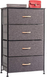 WAYTRIM Fabric 4 Drawers Storage Organizer Unit Easy Assembly, Vertical Dresser Storage Tower for Closet, Bedroom, Entryway